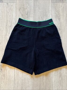 Bottega Veneta Black Shorts with Green Trim